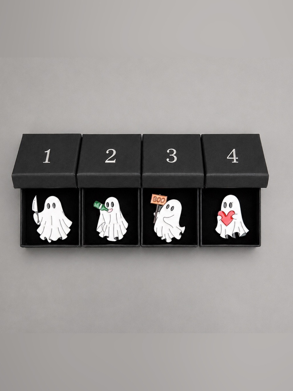 Cute Ghost Enamel Pin Halloween Ghost Lapel Pin Kawaii Spooky Brooch